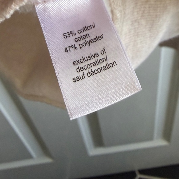 Like new Maurices Cream and Navy Paris Sport Club Sweatshirt size M/L. Fitted - Picture 4 of 6